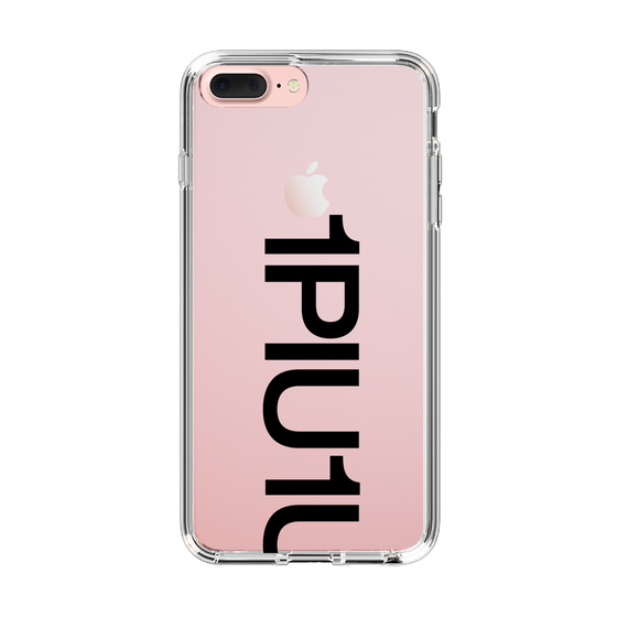 Slim Protection Case for Apple iPhone 7 Plus［ 1PIU1UGUALE3 - Logo Bold - Black ］