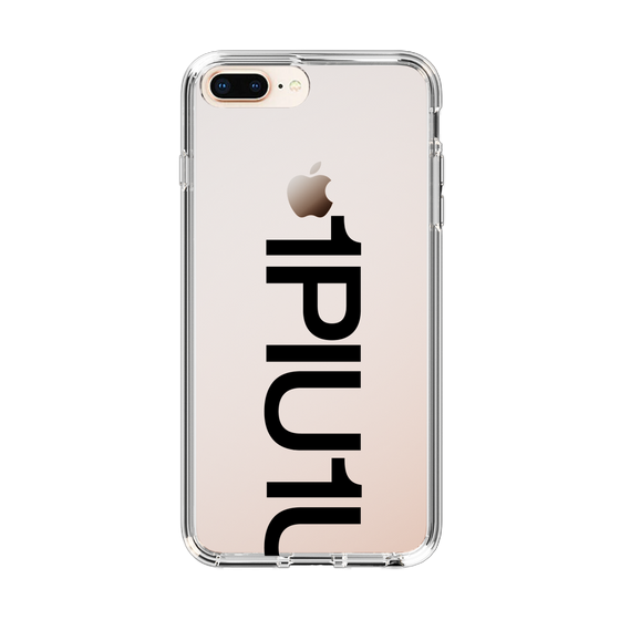 Slim Protection Case for Apple iPhone 8 Plus［ 1PIU1UGUALE3 - Logo Bold - Black ］