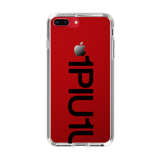Slim Protection Case for Apple iPhone 8 Plus［ 1PIU1UGUALE3 - Logo Bold - Black ］