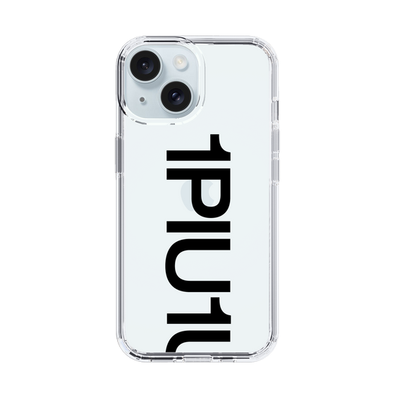 Slim Protection Case for Apple iPhone 15［ 1PIU1UGUALE3 - Logo Bold - Black ］
