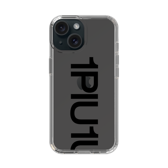 Slim Protection Case for Apple iPhone 15［ 1PIU1UGUALE3 - Logo Bold - Black ］