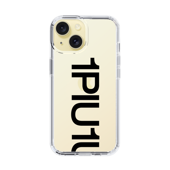 Slim Protection Case for Apple iPhone 15［ 1PIU1UGUALE3 - Logo Bold - Black ］