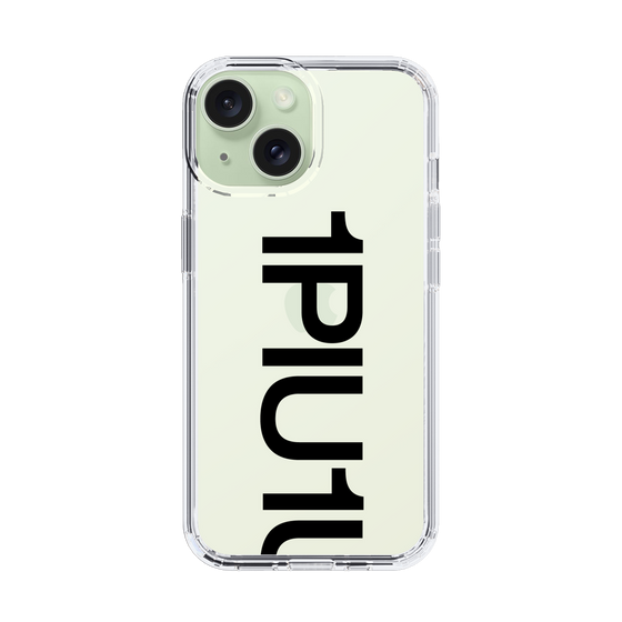 Slim Protection Case for Apple iPhone 15［ 1PIU1UGUALE3 - Logo Bold - Black ］