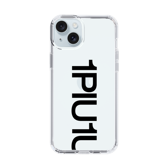 Slim Protection Case for Apple iPhone 15 Plus［ 1PIU1UGUALE3 - Logo Bold - Black ］