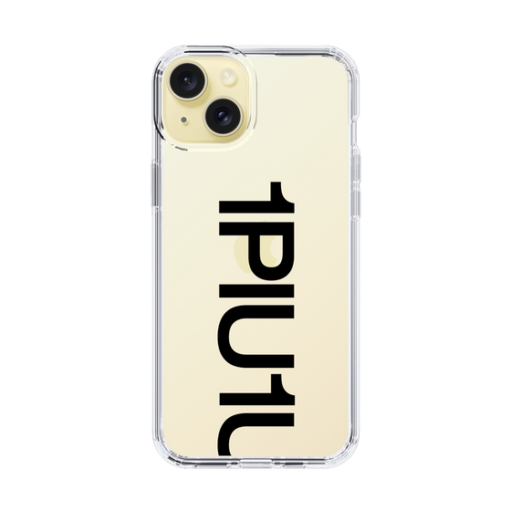 Slim Protection Case for Apple iPhone 15 Plus［ 1PIU1UGUALE3 - Logo Bold - Black ］