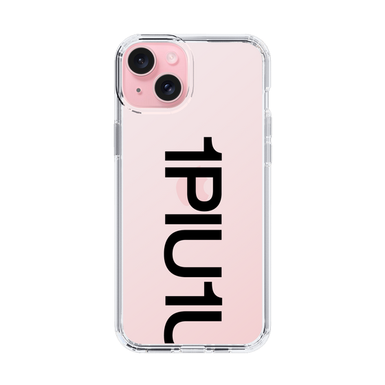Slim Protection Case for Apple iPhone 15 Plus［ 1PIU1UGUALE3 - Logo Bold - Black ］