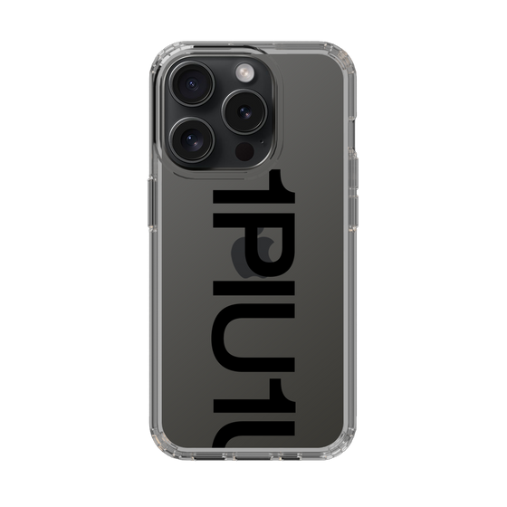 Slim Protection Case for Apple iPhone 15 Pro［ 1PIU1UGUALE3 - Logo Bold - Black ］