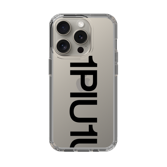 Slim Protection Case for Apple iPhone 15 Pro［ 1PIU1UGUALE3 - Logo Bold - Black ］