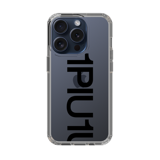 Slim Protection Case for Apple iPhone 15 Pro［ 1PIU1UGUALE3 - Logo Bold - Black ］