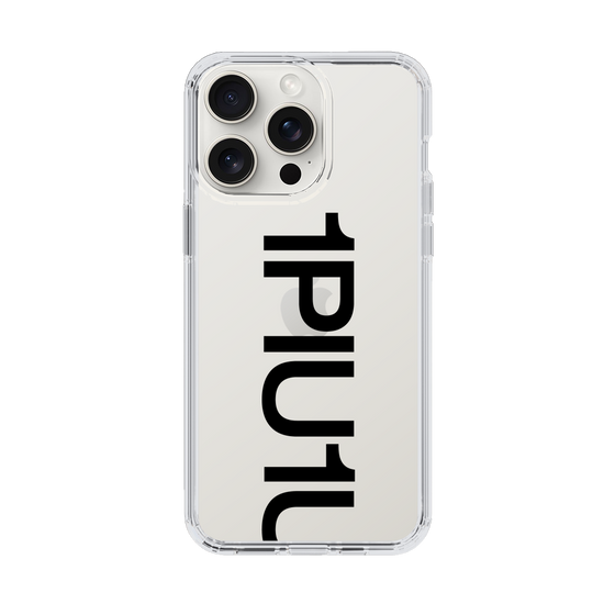 Slim Protection Case for Apple iPhone 15 Pro Max［ 1PIU1UGUALE3 - Logo Bold - Black ］