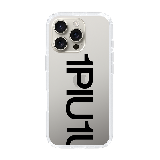 Slim Protection Case for Apple iPhone 16 Pro［ 1PIU1UGUALE3 - Logo Bold - Black ］