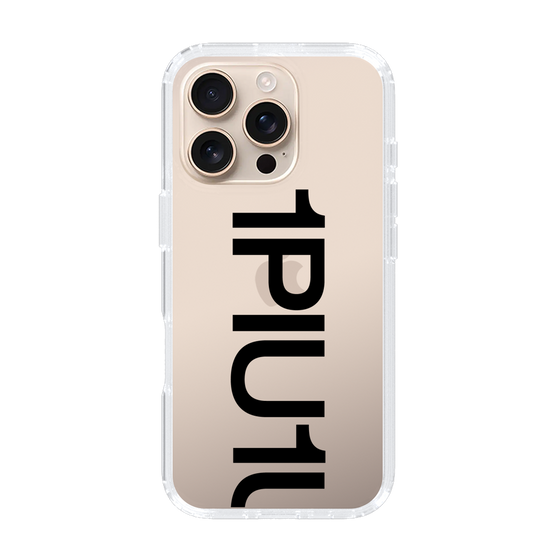 Slim Protection Case for Apple iPhone 16 Pro［ 1PIU1UGUALE3 - Logo Bold - Black ］