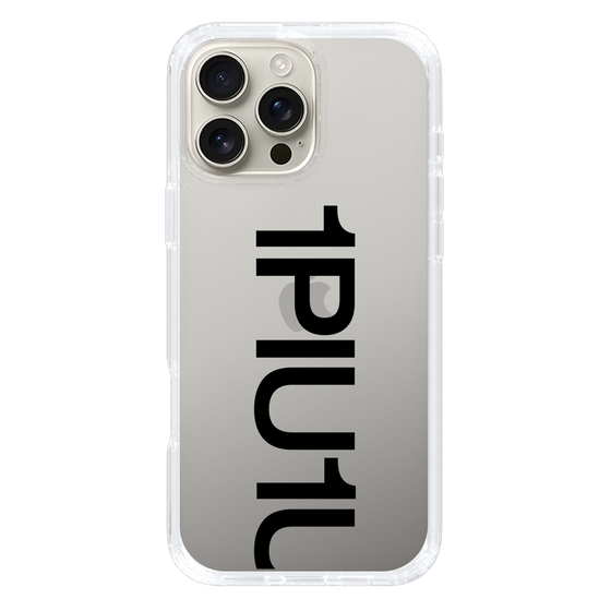 Slim Protection Case for Apple iPhone 16 Pro Max［ 1PIU1UGUALE3 - Logo Bold - Black ］