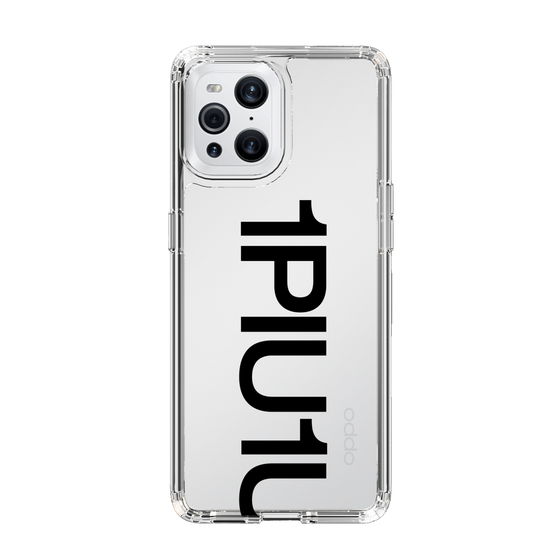 Slim Protection Case for OPPO Find X3 Pro［ 1PIU1UGUALE3 - Logo Bold - Black ］