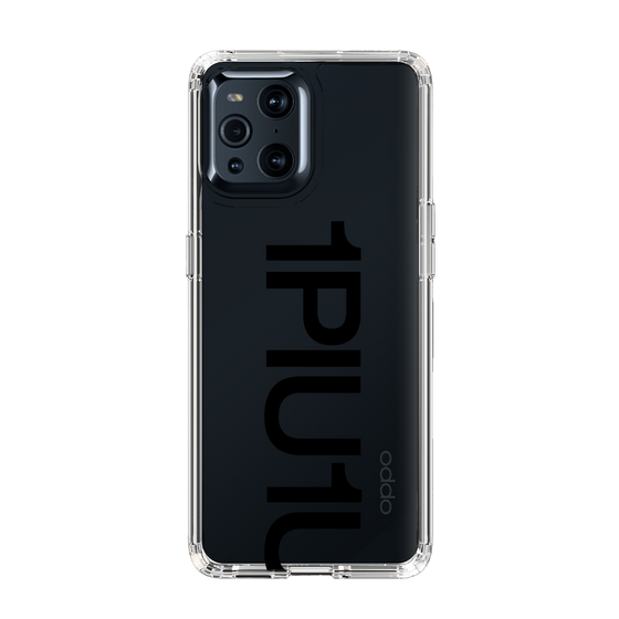 Slim Protection Case for OPPO Find X3 Pro［ 1PIU1UGUALE3 - Logo Bold - Black ］