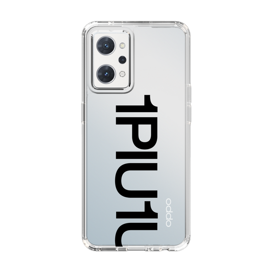 Slim Protection Case for OPPO Reno7 A［ 1PIU1UGUALE3 - Logo Bold - Black ］