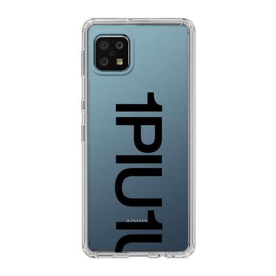 Slim Protection Case for SHARP AQUOS sense6［ 1PIU1UGUALE3 - Logo Bold - Black ］
