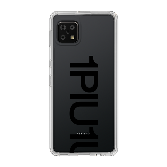 Slim Protection Case for SHARP AQUOS sense6［ 1PIU1UGUALE3 - Logo Bold - Black ］