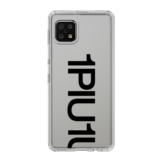 Slim Protection Case for SHARP AQUOS sense6［ 1PIU1UGUALE3 - Logo Bold - Black ］