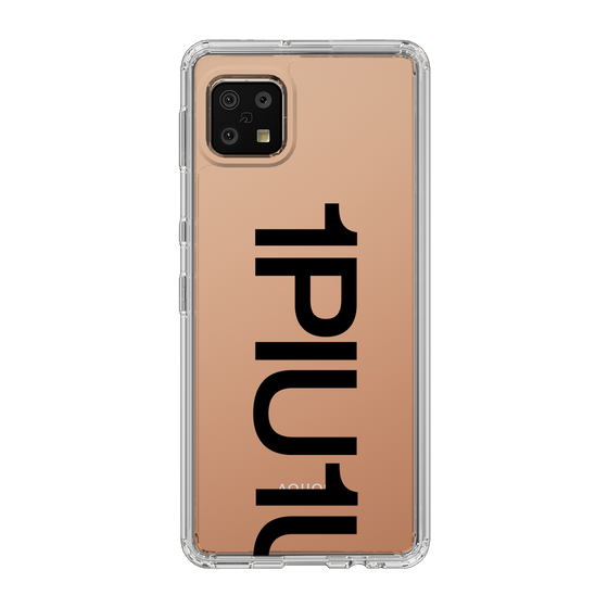 Slim Protection Case for SHARP AQUOS sense6［ 1PIU1UGUALE3 - Logo Bold - Black ］