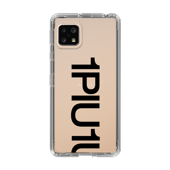 Slim Protection Case for SHARP AQUOS sense5G［ 1PIU1UGUALE3 - Logo Bold - Black ］