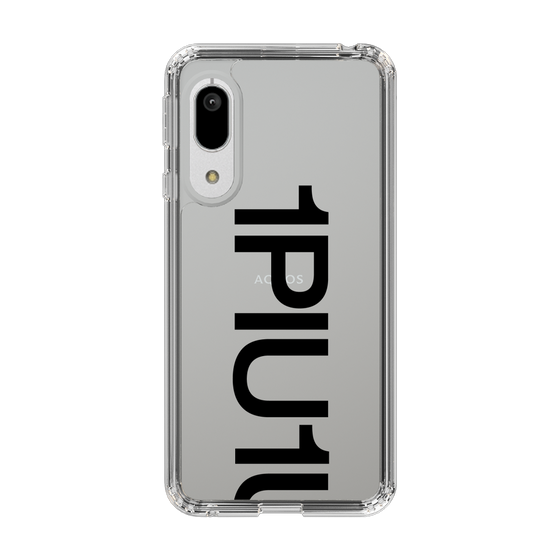 Slim Protection Case for SHARP AQUOS sense3 basic［ 1PIU1UGUALE3 - Logo Bold - Black ］