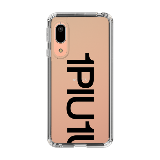 Slim Protection Case for SHARP AQUOS sense3 basic［ 1PIU1UGUALE3 - Logo Bold - Black ］