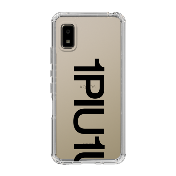 Slim Protection Case for SHARP AQUOS wish2［ 1PIU1UGUALE3 - Logo Bold - Black ］