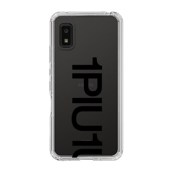 Slim Protection Case for SHARP AQUOS wish2［ 1PIU1UGUALE3 - Logo Bold - Black ］