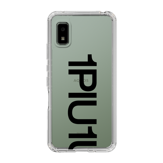 Slim Protection Case for SHARP AQUOS wish2［ 1PIU1UGUALE3 - Logo Bold - Black ］