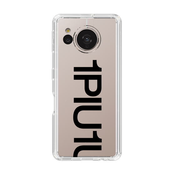Slim Protection Case for SHARP AQUOS sense7［ 1PIU1UGUALE3 - Logo Bold - Black ］