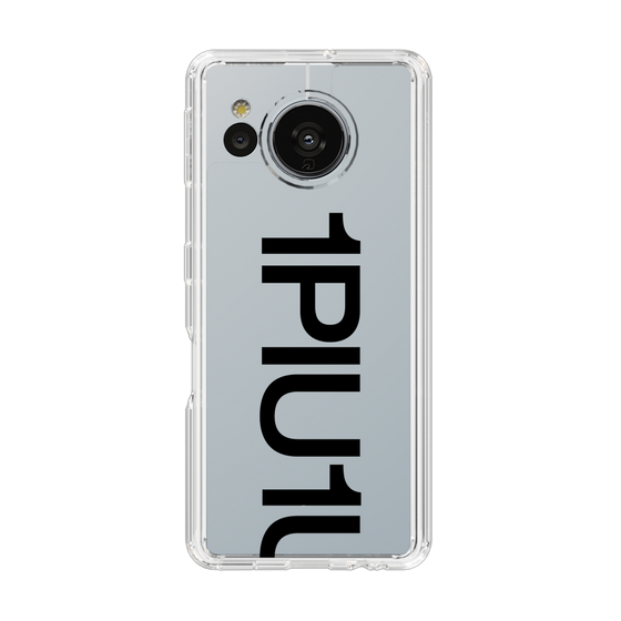 Slim Protection Case for SHARP AQUOS sense7［ 1PIU1UGUALE3 - Logo Bold - Black ］