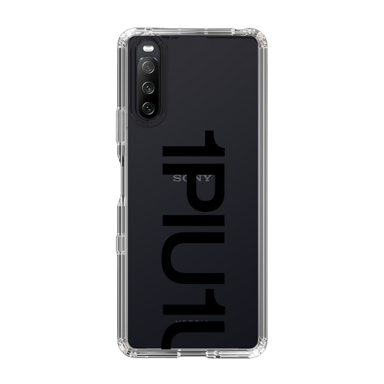 Slim Protection Case for SONY Xperia 10 III［ 1PIU1UGUALE3 - Logo Bold - Black ］