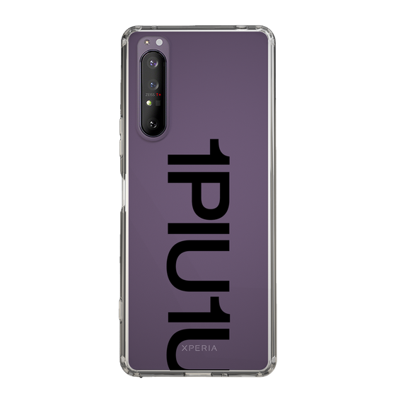 Slim Protection Case for SONY Xperia 1 II［ 1PIU1UGUALE3 - Logo Bold - Black ］