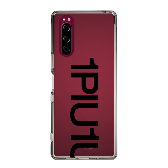 Slim Protection Case for SONY Xperia 5［ 1PIU1UGUALE3 - Logo Bold - Black ］