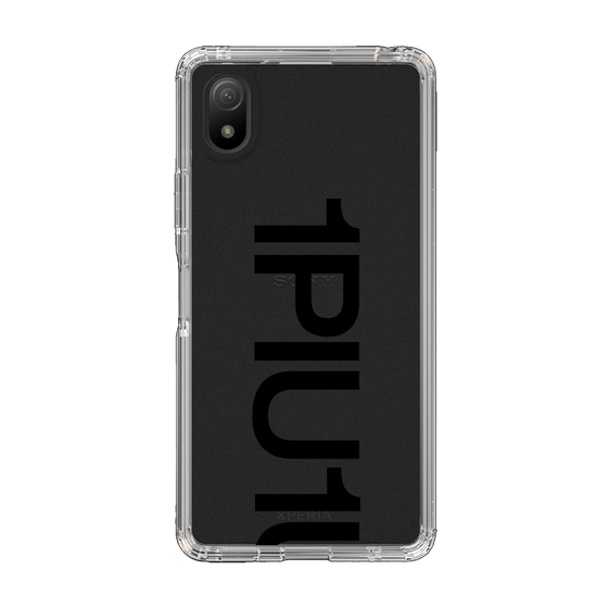 Slim Protection Case for SONY Xperia Ace III［ 1PIU1UGUALE3 - Logo Bold - Black ］