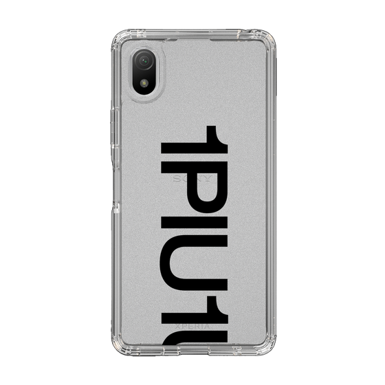 Slim Protection Case for SONY Xperia Ace III［ 1PIU1UGUALE3 - Logo Bold - Black ］