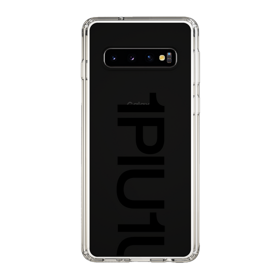 Slim Protection Case for Samsung Galaxy S10［ 1PIU1UGUALE3 - Logo Bold - Black ］