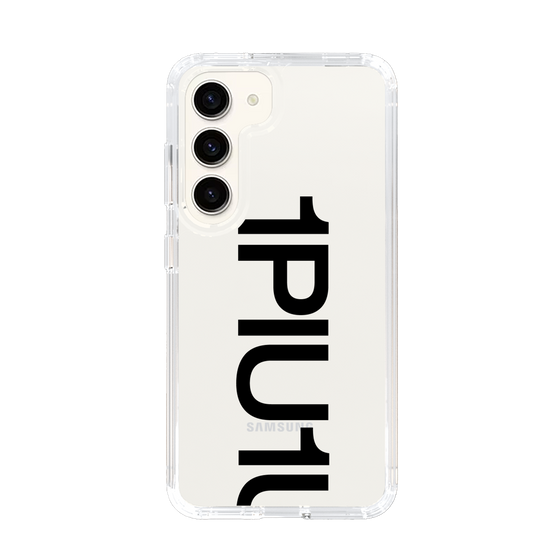 Slim Protection Case for Samsung Galaxy S23［ 1PIU1UGUALE3 - Logo Bold - Black ］