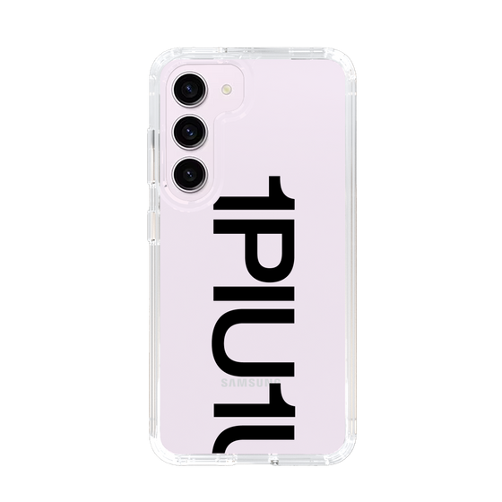 Slim Protection Case for Samsung Galaxy S23［ 1PIU1UGUALE3 - Logo Bold - Black ］