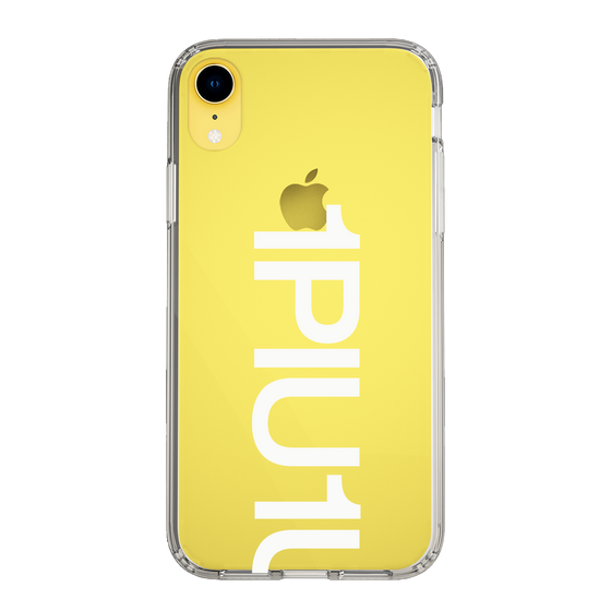 Slim Protection Case for Apple iPhone XR［ 1PIU1UGUALE3 - Logo Bold -White ］