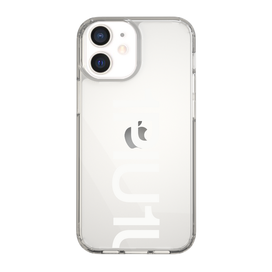 Slim Protection Case for Apple iPhone 12 mini［ 1PIU1UGUALE3 - Logo Bold -White ］