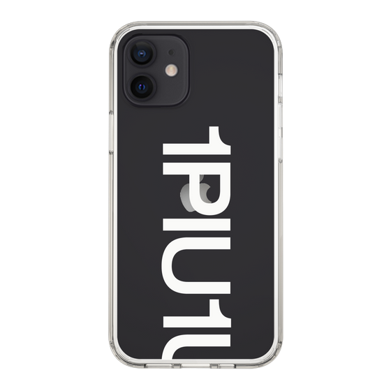 Slim Protection Case for Apple iPhone 12［ 1PIU1UGUALE3 - Logo Bold -White ］