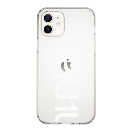 Slim Protection Case for Apple iPhone 12［ 1PIU1UGUALE3 - Logo Bold -White ］