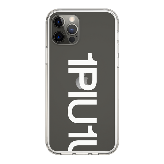 Slim Protection Case for Apple iPhone 12 Pro［ 1PIU1UGUALE3 - Logo Bold -White ］
