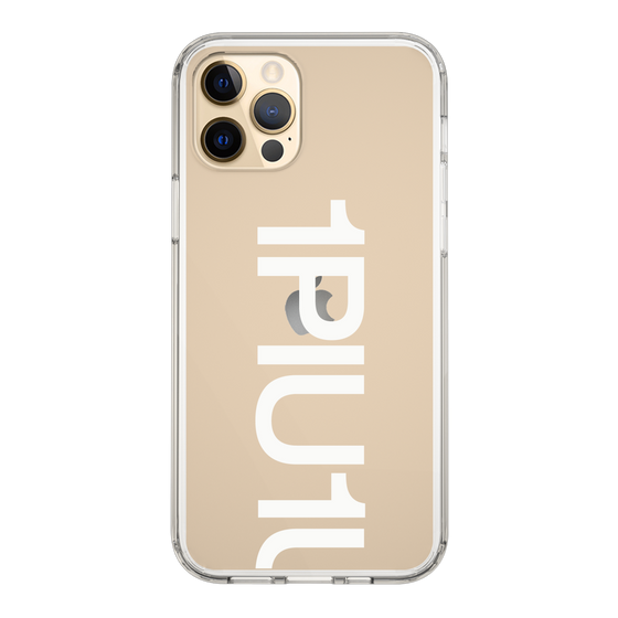 Slim Protection Case for Apple iPhone 12 Pro［ 1PIU1UGUALE3 - Logo Bold -White ］
