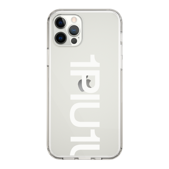 Slim Protection Case for Apple iPhone 12 Pro［ 1PIU1UGUALE3 - Logo Bold -White ］