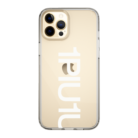 Slim Protection Case for Apple iPhone 12 Pro Max［ 1PIU1UGUALE3 - Logo Bold -White ］