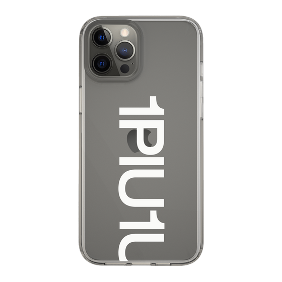 Slim Protection Case for Apple iPhone 12 Pro Max［ 1PIU1UGUALE3 - Logo Bold -White ］