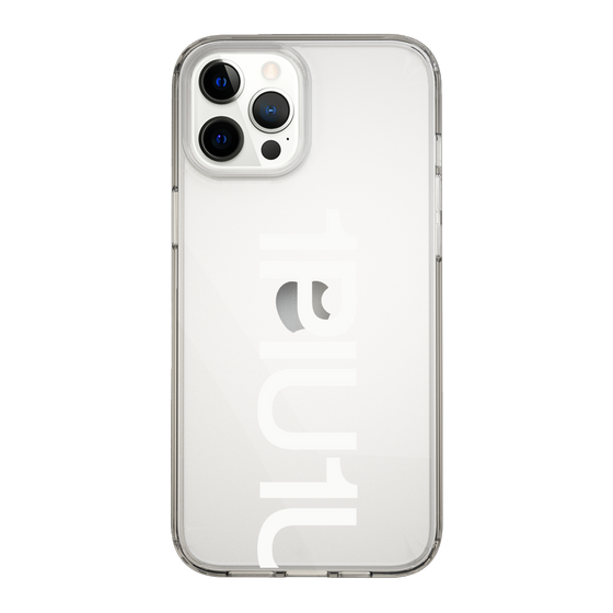 Slim Protection Case for Apple iPhone 12 Pro Max［ 1PIU1UGUALE3 - Logo Bold -White ］